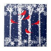 Winter-Kardinal Fliese (Vorderseite)