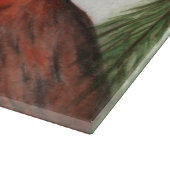 Winter-Kardinal-Glasschneidplatte Schneidebrett (Ecke)