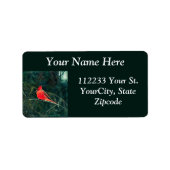 Winter-Kardinal im Schneesturm - Verbessert Adressaufkleber (Vorne)