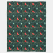 Winter-Kardinal im Schneesturm - Verbessert Fleecedecke (Vorderseite)