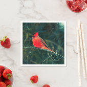 Winter-Kardinal im Schneesturm - Verbessert Serviette (Beispiel)