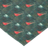 Winter-Kardinal im Schneesturm - Verbessert Tischdecke (Schrägansicht)