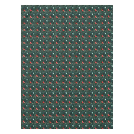 Winter-Kardinal im Schneesturm - Verbessert Tischdecke (Vorderseite)