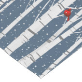 Winter-Kardinal in Birch Tree Kurzer Tischläufer (Ecke)