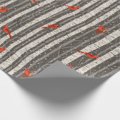 Winter-Kardinal in Birkenbäumen Geschenkpapier (Ecke)