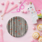 Winter-Kardinal in Birkenbäumen Pappteller (Party)