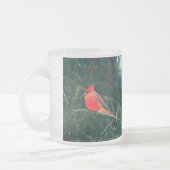 Winter Kardinal in Snowstorm Mattierte Tasse verbe (Links)