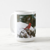 Winter Kardinal Kaffee Tasse (Vorderseite Links)