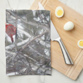 Winter Kardinal Küchentuch (Viertel Falte)