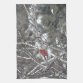 Winter Kardinal Küchentuch (Vertikal)