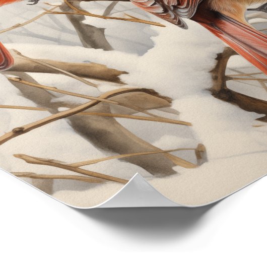 Winter-Kardinal Poster (Ecke)