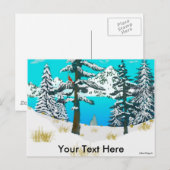 Winter Kardinal Postkarte (Vorne/Hinten)