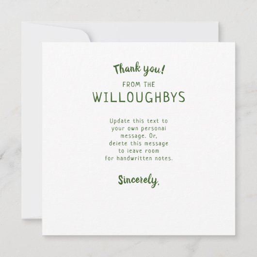 Winter Kardinal Red Bird Pine Weihnachtsfeier Dankeskarte (Rückseite)