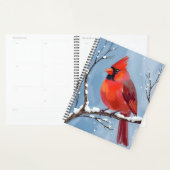 Winter-Kardinal-Rotvogel-Aquarellmalerei Planer (Anzeige)