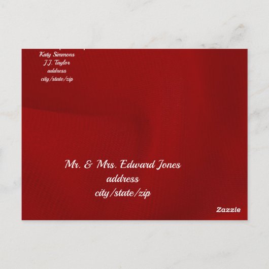 Winter Kardinal Save the Date Einladung Postkarte (Rückseite)