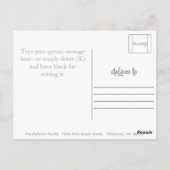 Winter-Kardinal verbinden sich mit Poinsettia Postkarte (Rückseite)