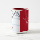 Winter Kardinal Vogelbeobachtung Kaffeezubereitung Tasse (Zentrum)