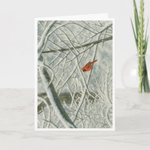 Winter Kardinal Watercolor_3 Karte