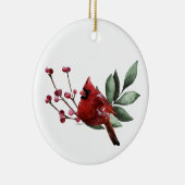Winter Kardinal Weihnachten | Custom 4 Collage Fot Keramik Ornament (Rechts)