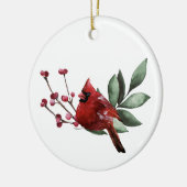 Winter Kardinal Weihnachten | Custom 4 Collage Fot Keramik Ornament (Links)