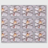 Winter Kardinal Weihnachtswrapping Paper Geschenkpapier (Flach)