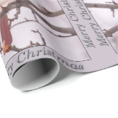 Winter Kardinal Weihnachtswrapping Paper Geschenkpapier (Rolleneckpunkt)