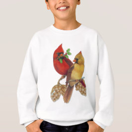 Winter Kardinals Pine und Holly Hoodie