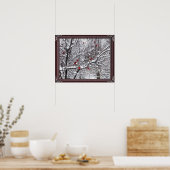 Winter Kardinals Poster (Küche)