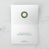 Winter Kardinals Weihnachtsgrüße Feiertagskarte (Innenseite)