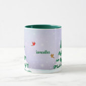 Winter Kardinals Weihnachtsgrüße Tasse (Zentrum)