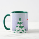 Winter Kardinals Weihnachtsgrüße Tasse (Links)
