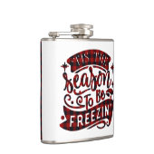 Winter Kariert Dies ist die Jahreszeit Freezin Fun Flachmann (Rechts)