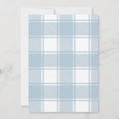 Winter Kariert Foto Baby Birth Announction Card Ankündigung (Rückseite)