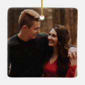 Winter Kariert Frohe Weihnachtsschmuck - Rot (Rückseite)