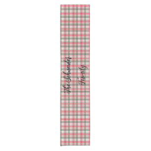 Winter Kariert Tartan Weihnachtsfeiertag Rot, Grün Kurzer Tischläufer