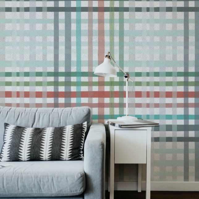 Winter kariert, Weihnachtsfarben Tapete (Winter plaid, Christmas colors Wallpaper)