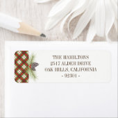 Winter-Karierte Personalisierte Adressenkennzeichn (Insitu)