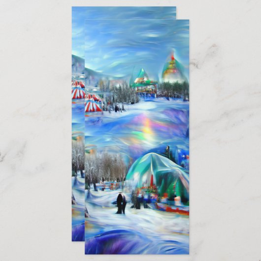 Winter-Karneval-Lesezeichen Menükarte (Vorne/Hinten)