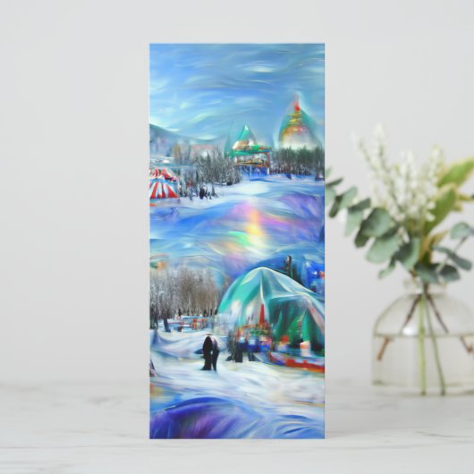 Winter-Karneval-Lesezeichen Menükarte (Stehend Vorderseite)