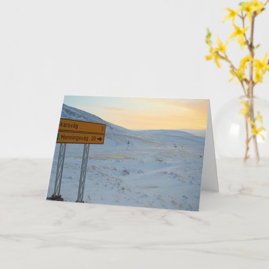 Winter Karte (Gelbe Blume)