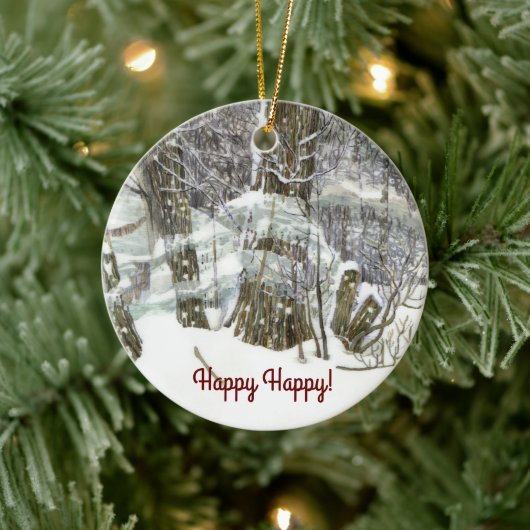 Winter Keramik Ornament (Baum)