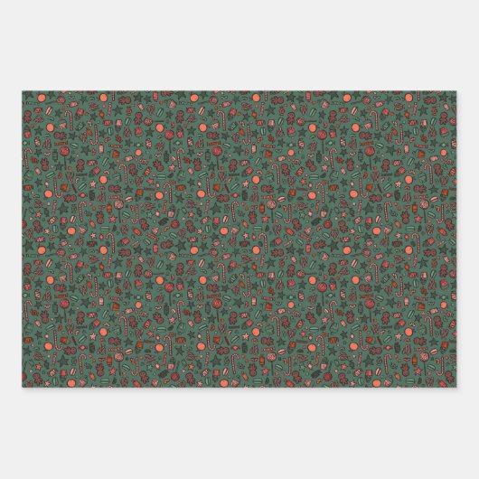 Winter Kids Gift Wrap Set Geschenkpapier Set (Vorderseite 2)