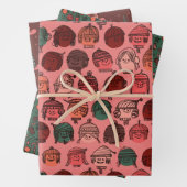 Winter Kids Gift Wrap Set Geschenkpapier Set (Beispiel)