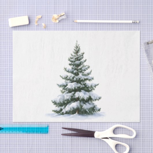 Winter-Kiefer Seidenpapier (Handwerk)