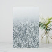 Winter-Kiefern Briefpapier (Stehend Vorderseite)
