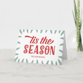 Winter-Kiefern-| gefaltete Gruß-Karte Feiertagskarte