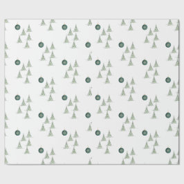 Winter-Kiefern-Geschenkpapier Geschenkpapier