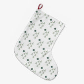 Winter-Kiefern-Geschenkpapier Großer Weihnachtsstrumpf (Vorderansicht (hängend))
