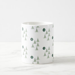 Winter-Kiefern-Geschenkpapier Kaffeetasse
