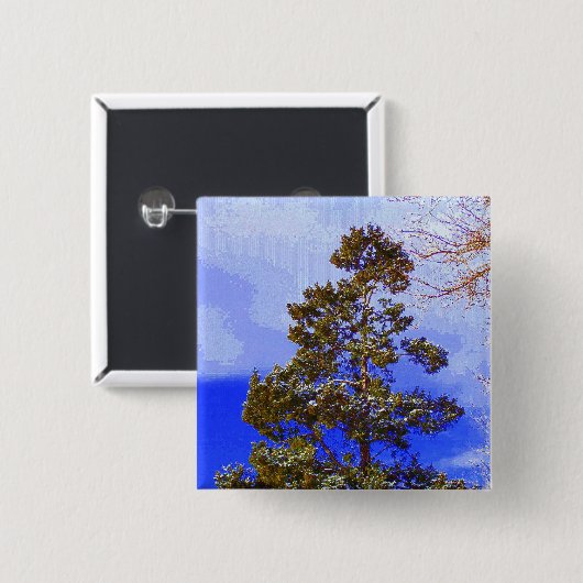 Winter-Kiefernknopf Button (Vorne & Hinten)